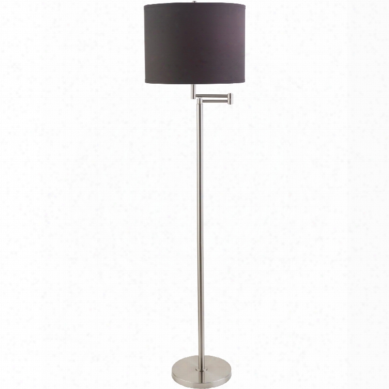 Surya Finn Floor Lamp With Black Shade