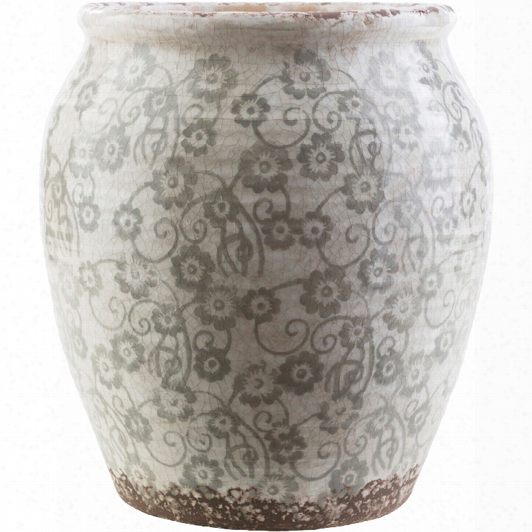 Surya Flora 13 Inch Table Vase In Gray