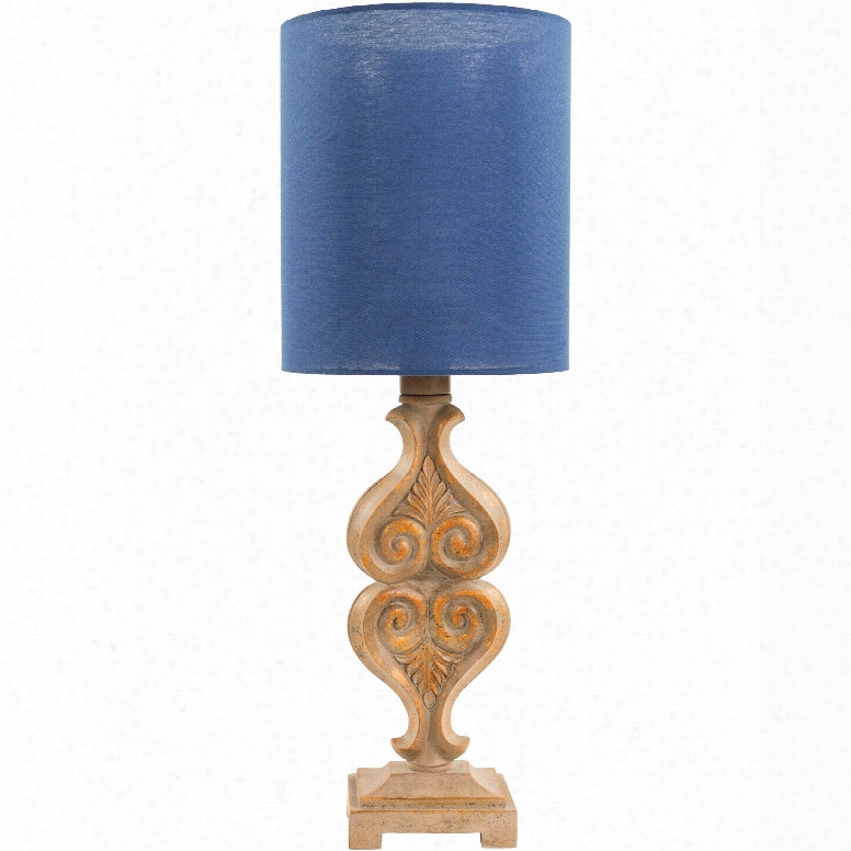 Surya Keanu Table Lamp With Navy Shade