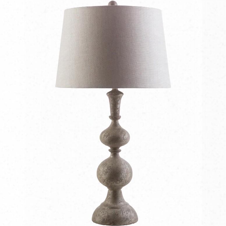 Surya Kestiney Table Lamp In Antique Silver