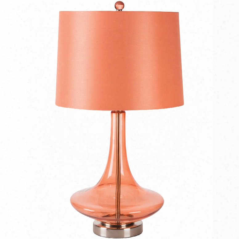 Surya Zoey Table Lamp In Transparent Orange