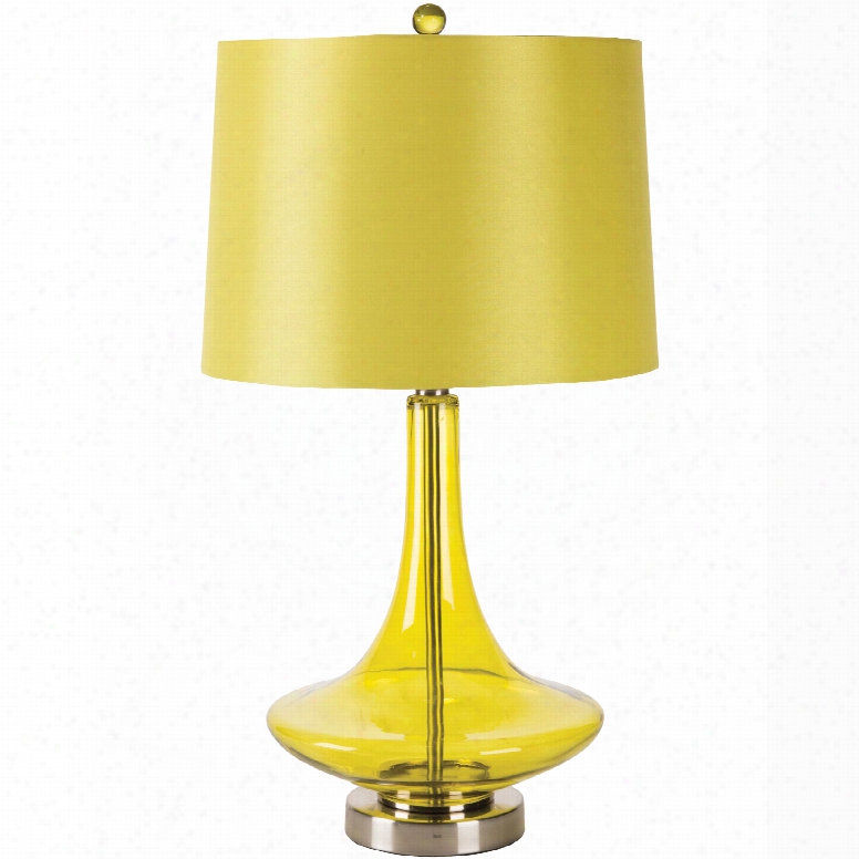 Surya Zoey Table Lamp In Transparent Yellow