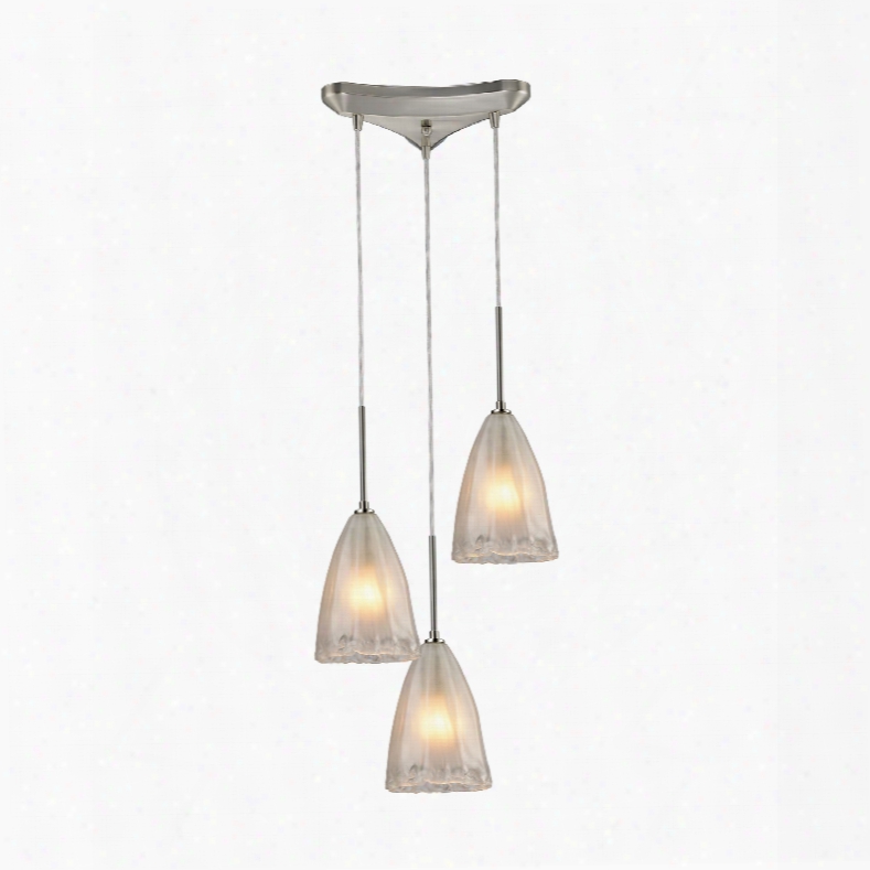 Elk Lighting Calipsa 3-light Pendant In Satin Nickel