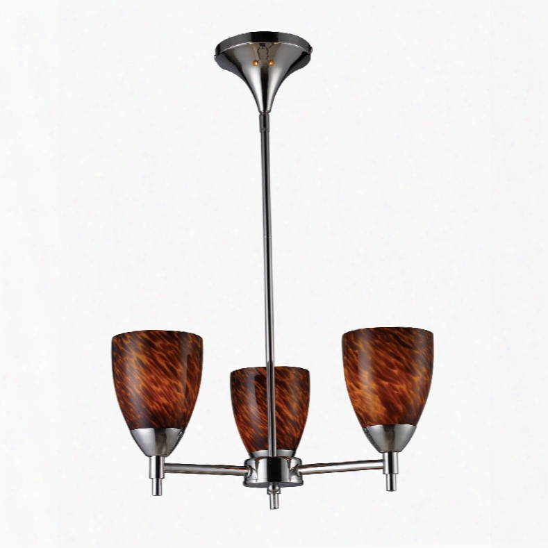 Elk Lighting Celina 3-light Chandelier In Polished Chrome Andespresso