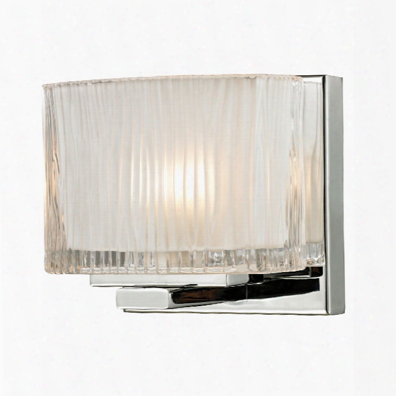 Elk Lighting Chiseled Glass 1-light Vanity In Polished Chrome