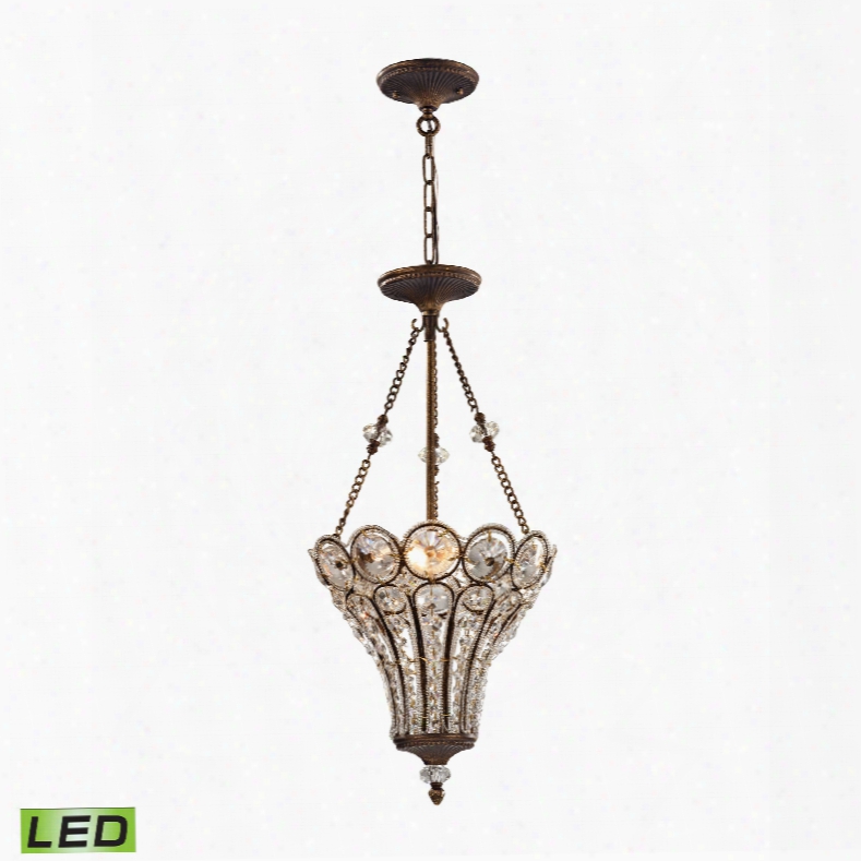 Elk Lighting Christina 3-light Led Chandelier In Mocha