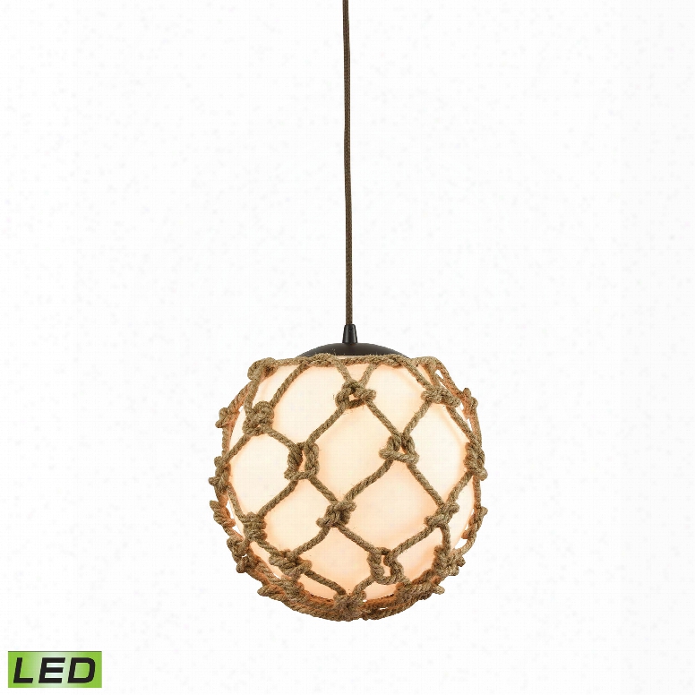 Elk Lighting Coastal Inlet 1-light Led Pendant In Oil Rubbed Bronze