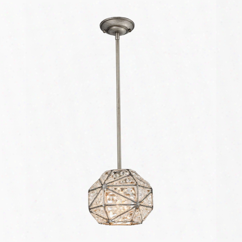 Elk Lighting Constructs 1-light Pendant In Weathered Zinc