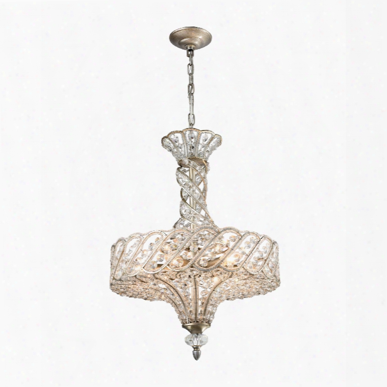 Elk Lighting Cumbria -6light Chandelier In Aged Silver