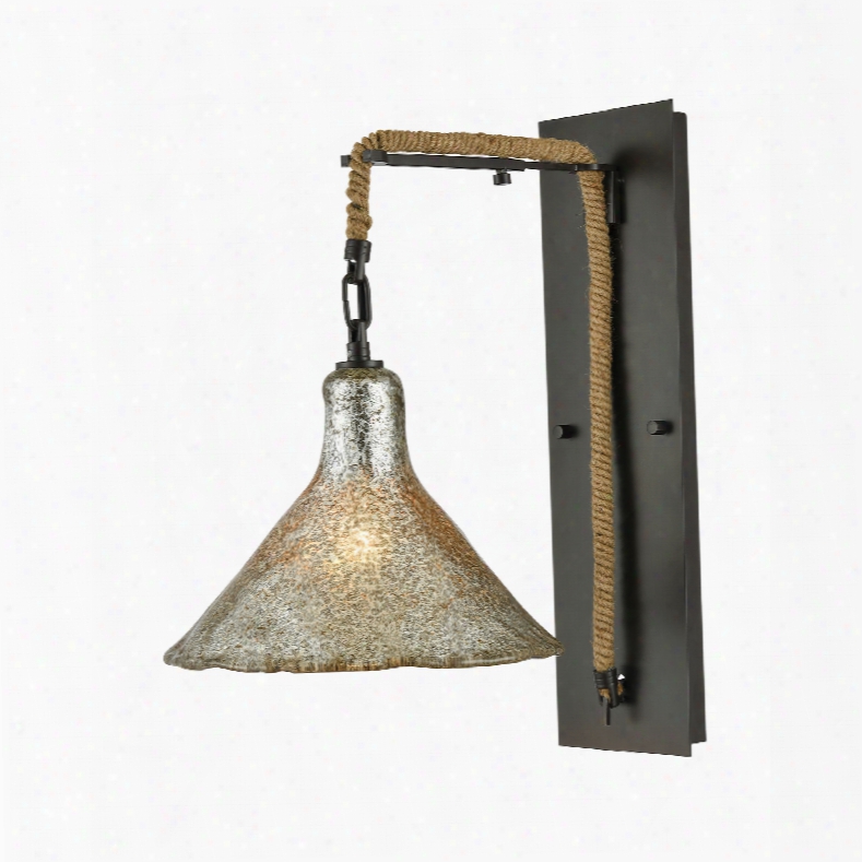 Elk Lighting Hand Formed Glass 1-light Wall Sconce In Oil Rubbed Bronze