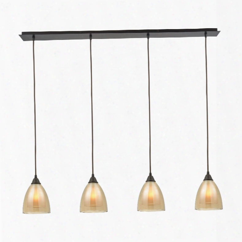 Elk Ligthing Layers 4-light Linear Pendant In Oil Rubbed Bronze