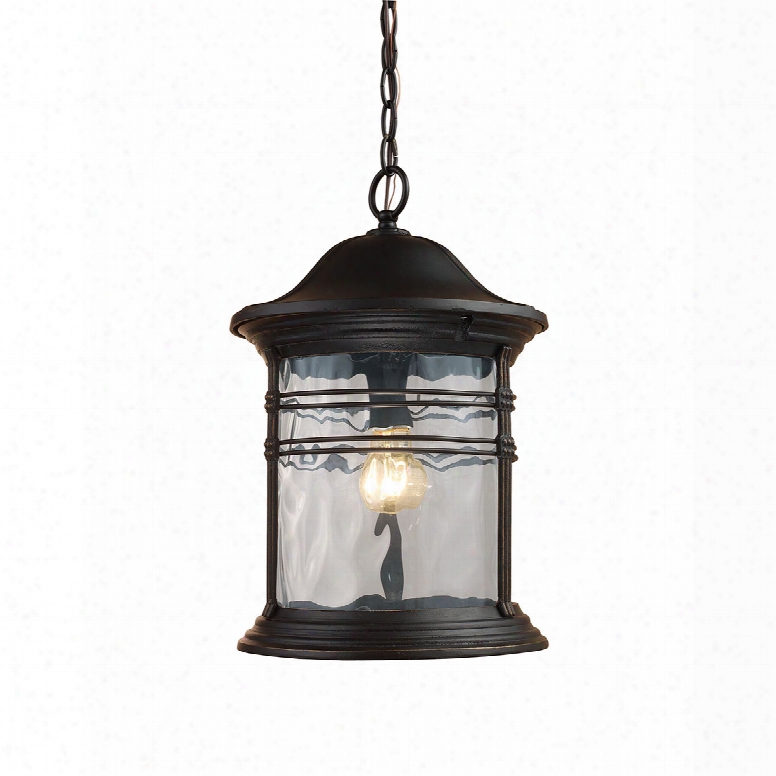 Elk Lgihting Madison 1-light Outdoor Pendant In Matte Black