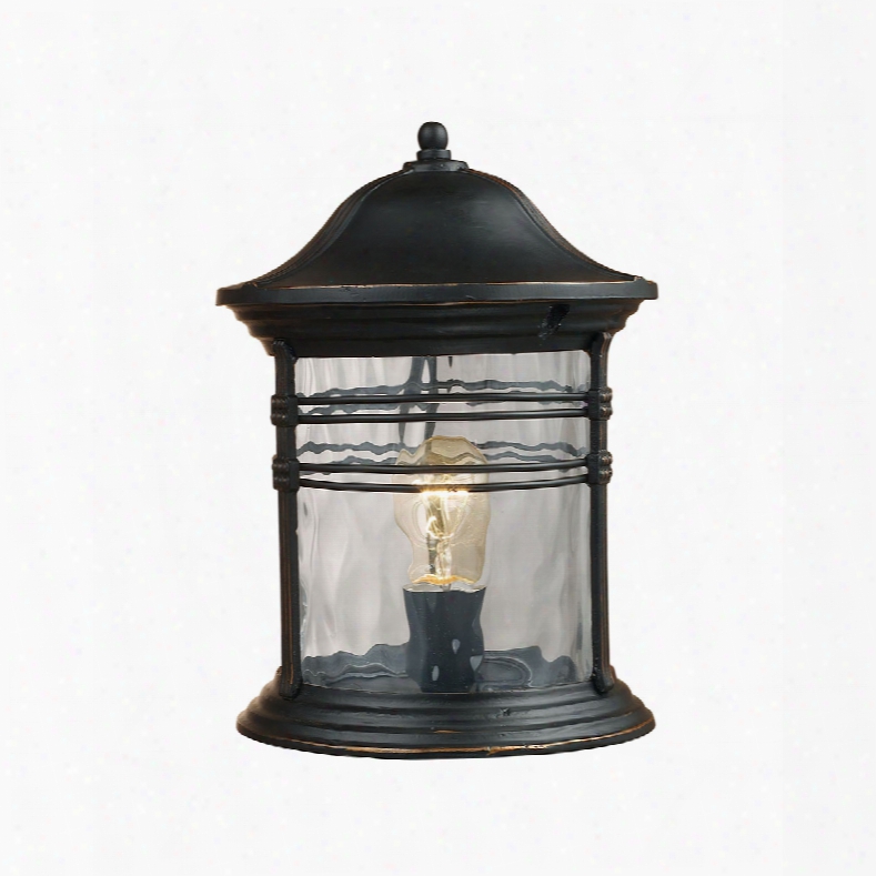 Elk Lighting Madison 1-light Outdoor Post Lamp In Matte Black