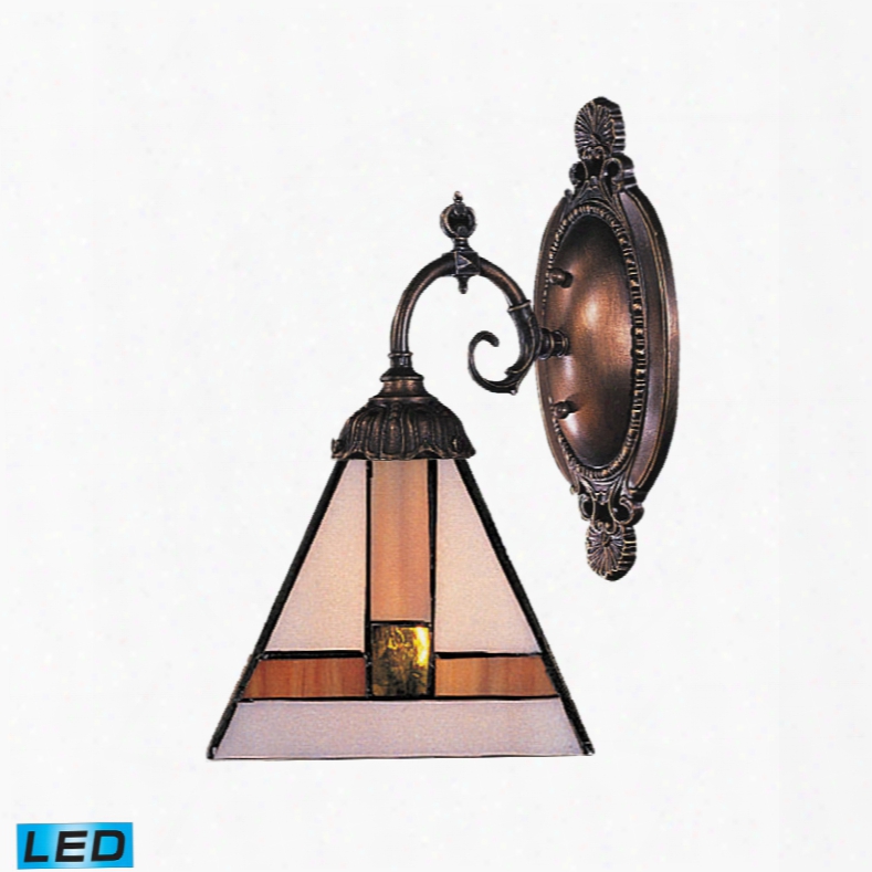 Elk Lighting Mix-n-match 1-light Led Wall Sconce In Tiffany Bronze