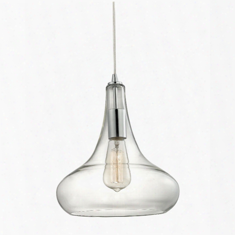 Moose Lighting Orbital 1-light Pendant In Polished Chrome And Clear Glass