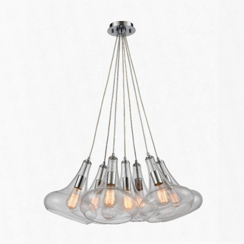 Elk Lighting Orbital 7-light Hanging Appendage In Polished Chrome