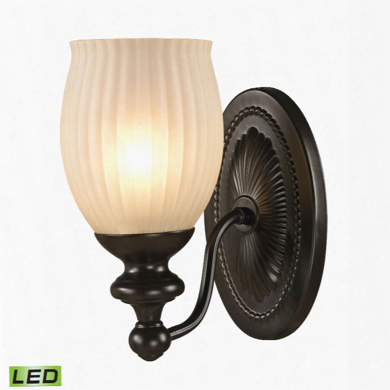 Elk Lighting Park Ridge 1-light Led Conceit In Oil Rubbed Bronze And Reeded Glass