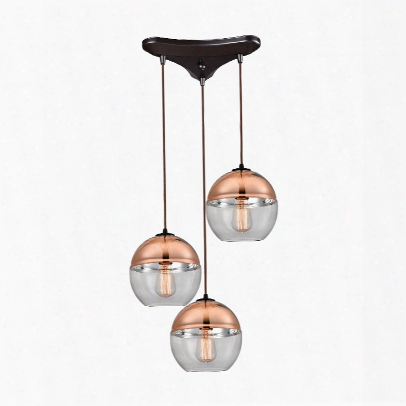 Elk Lighting Revelo 3-light Pendant In Oil Rubbed Bronze