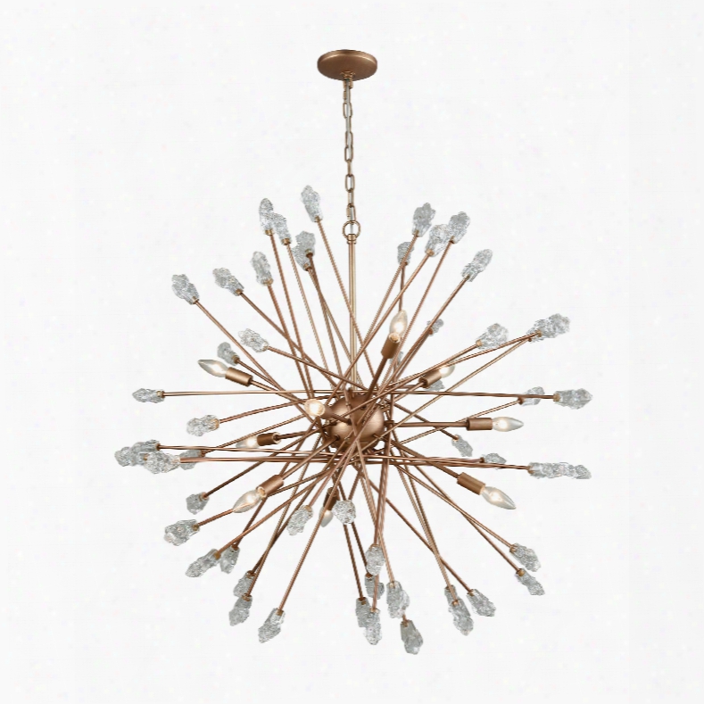 Elk Lighting Serendipity 9-light Chandelier In Matte Gold With Clear Bubble Glass