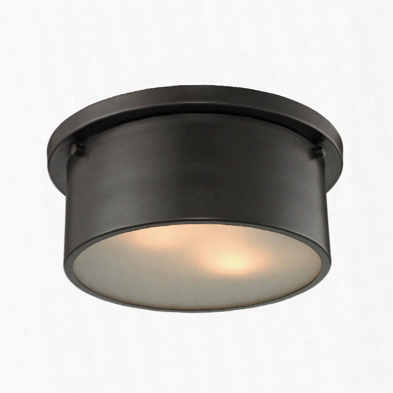 Elk Lighting Simpson 2-light Flushmount In Oil Rubbed Bronze