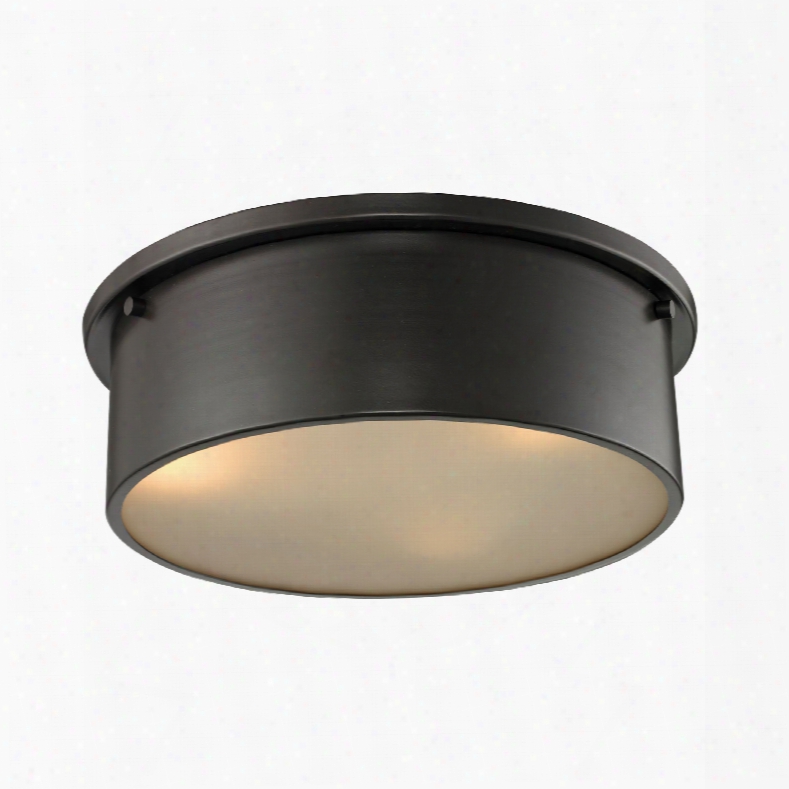 Elk Lighting Simpson 3-liight Flushmount In Oil Rubbed Bronze