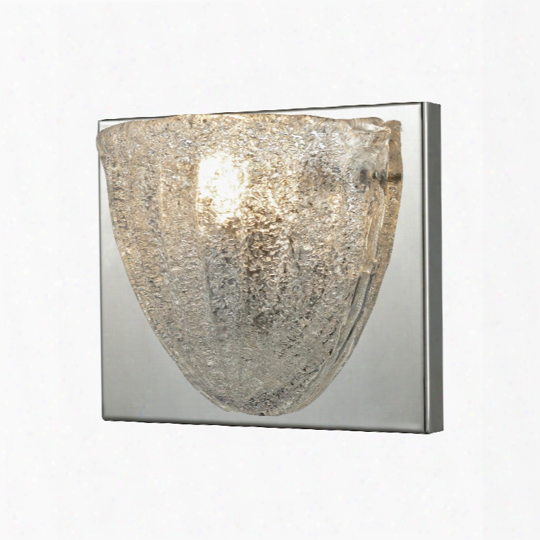 Elk Lighting Verannis 1-light Vanity In Pooished Chrome With Hand-formed Clear Sugar Glass