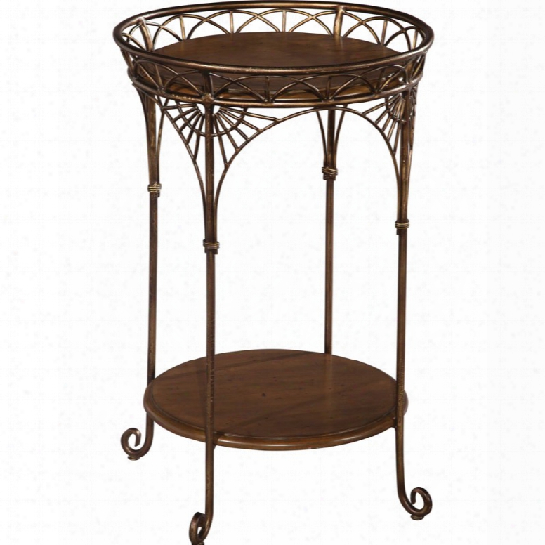 Hekman Accents Round Iron Chairside Table