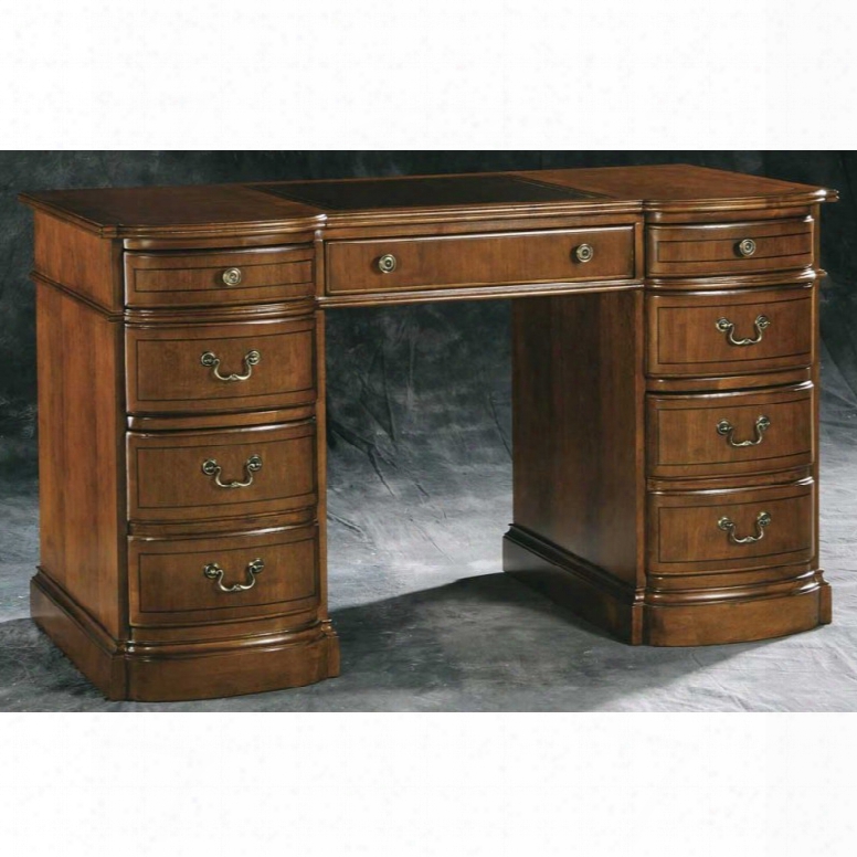 Hekman Round Front Pedestal Desk