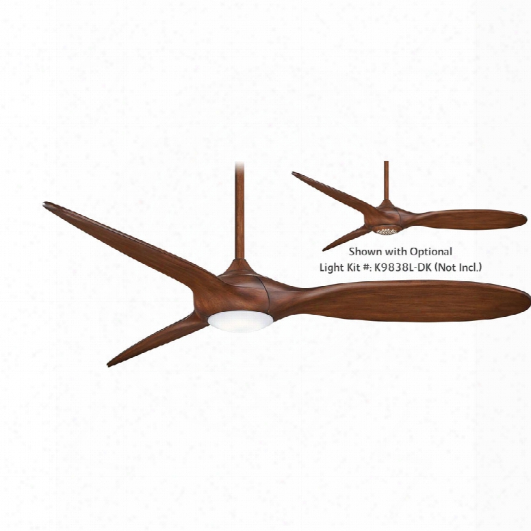 Minka Aire Force Led Light Ceiling Fan In Distressed Koa