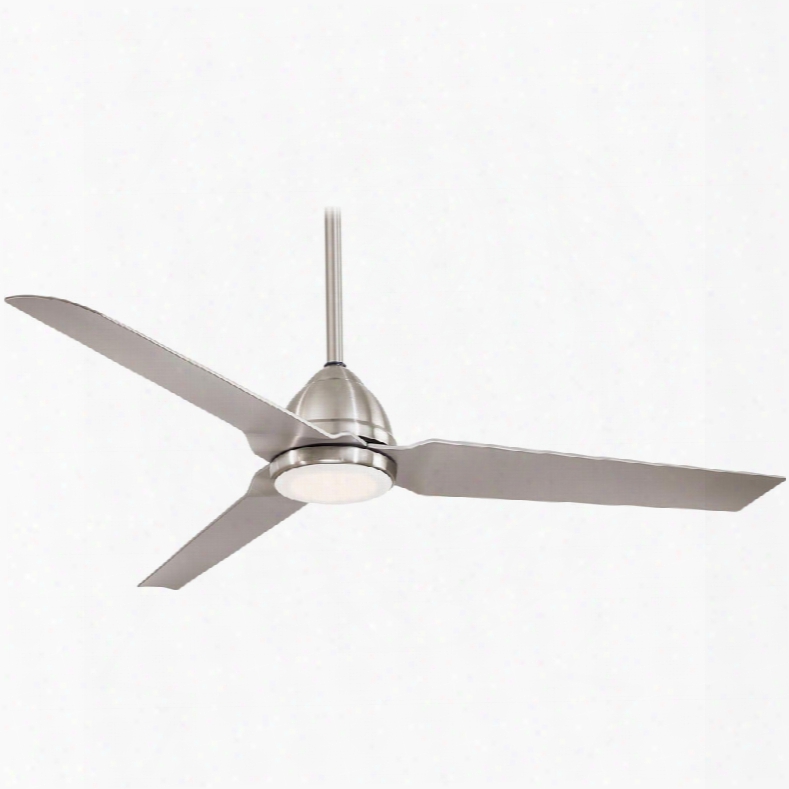 Minka Aire Java Leed Light Ceiling Fan In Brushed Nickel Wet