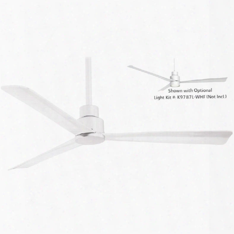 Minka Aire Simple Ceiling Fan In Flat White