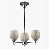 ELK Lighting Celina 3-Light Chandelier In Polished Chrome And Silver Glass