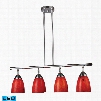 ELK Lighting Celina 4-Light LED Island In Polished Chrome And Fire Red