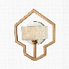 ELK Lighting Warrenton 1-Light Wall Sconce In Matte Gold With Polished Nickel Accents And Beige Linen Shade Included