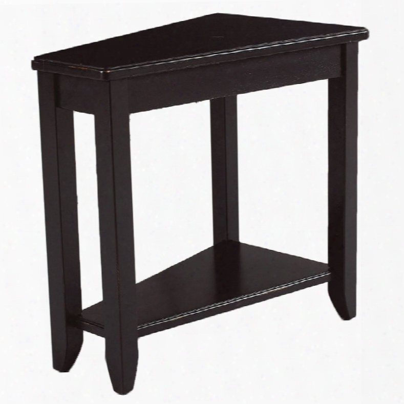 Hammary Chairsides Triangular Chairside Table In Black