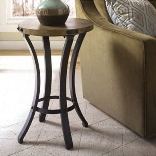 Hammary Hidden Treasures Metal Base Accent Table