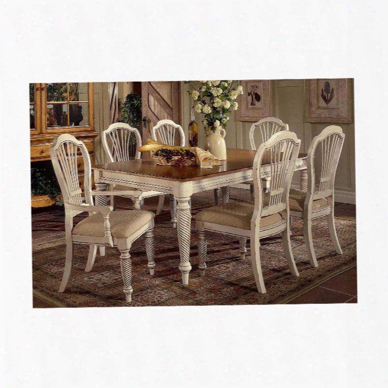 Hillsdale Furniture Wilshire Rectangle Dining Table In Antique White