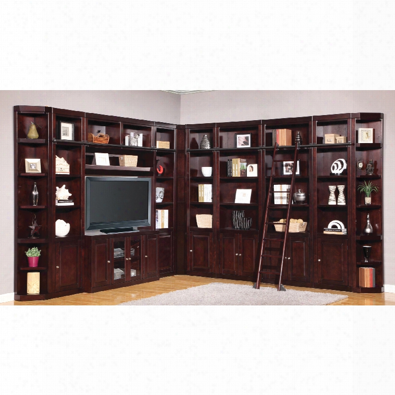 Parker House Boston 10 Piece Corner Entertainment Library Wall
