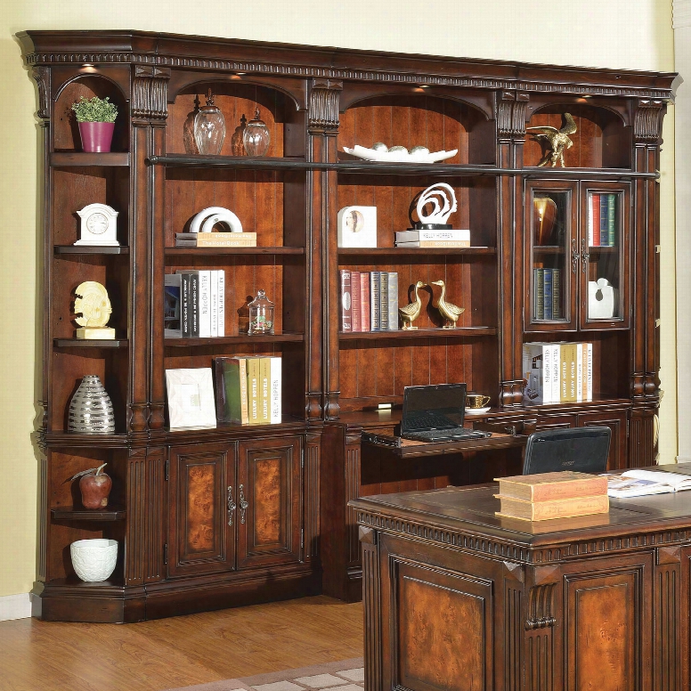 Parker House Corsica 6 Piece Library Desk Wall