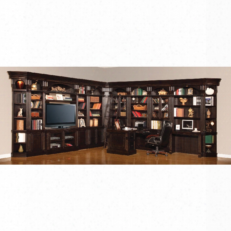 Parker House Venezia Entertainment Library Wall With 50 Inch Tv Console