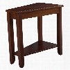Hammary Chairsides Triangular Chairside Table in Cherry