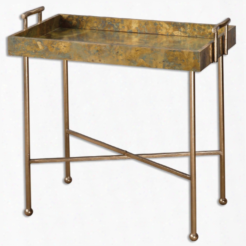 Uttermost Couper Oxidized Tray Table