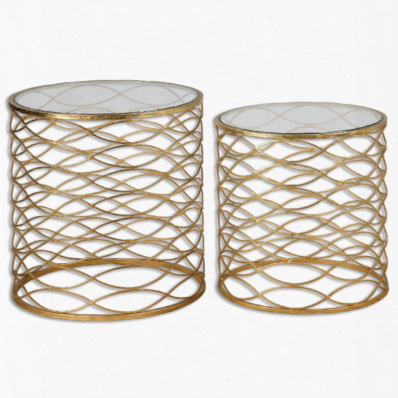 Uttermost Zoa Gold Accent Tables Set Of 2