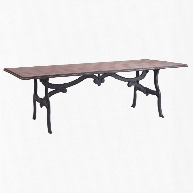 Zuo Era Bellevue Dining Table In Distressed Natural