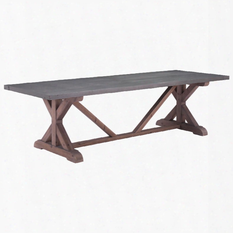 Zuo Era Durham Dining Table In Gray And Distressed Fir