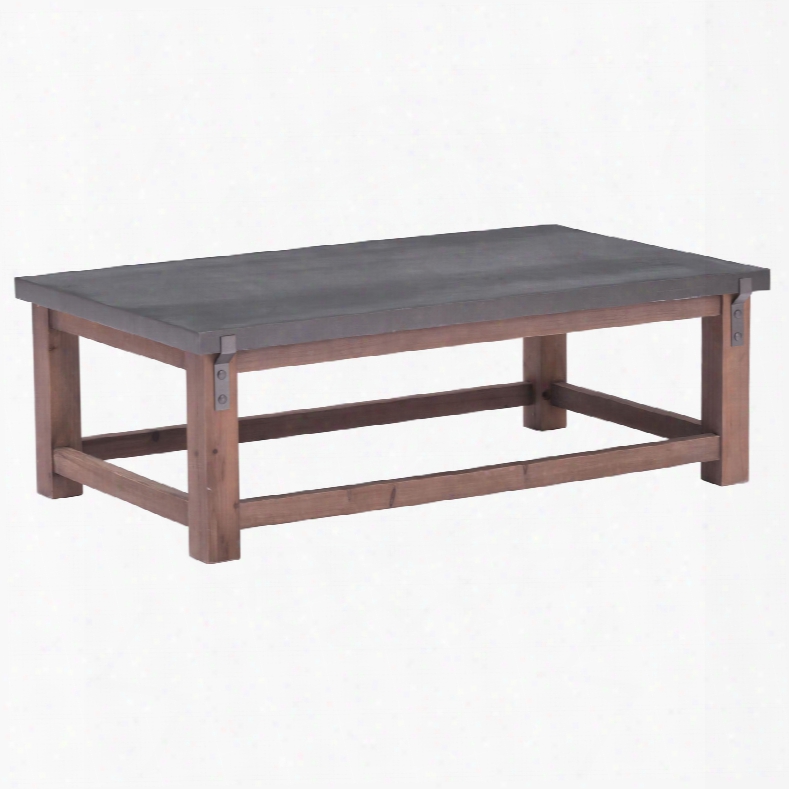 Zuo Era Greenpoint Coffee Table In Gray And Distressed Fir