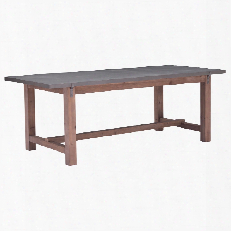 Zuo Era Greenpoint Dining Table In Gray And Distressed Fir