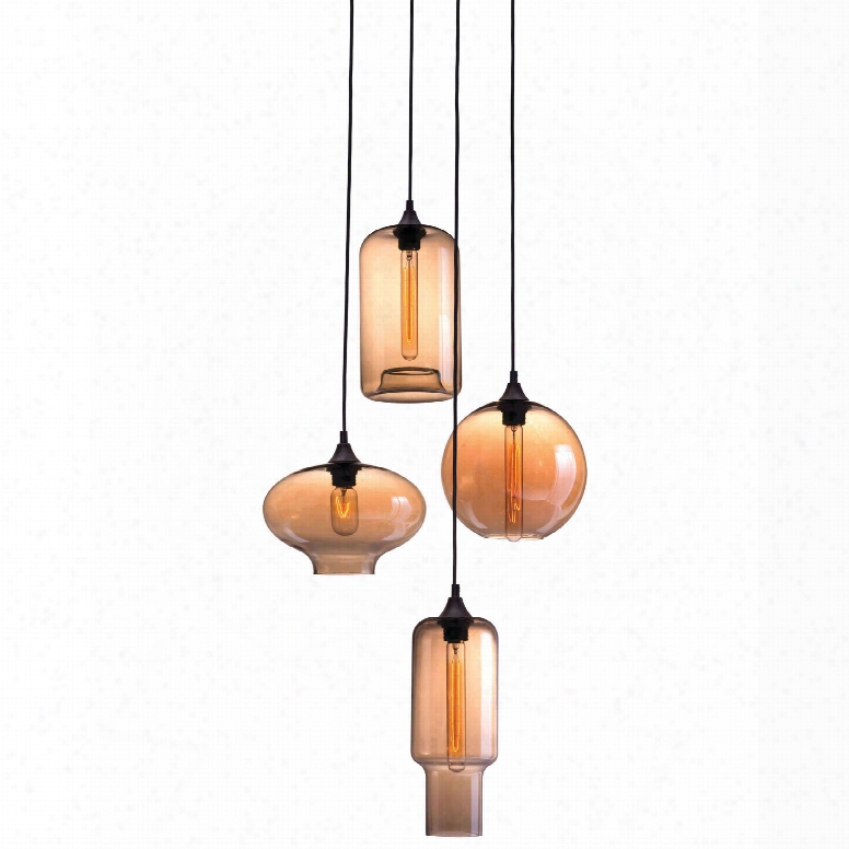 Zuo Era Lambie Rust And Amber Ceiling Lamp