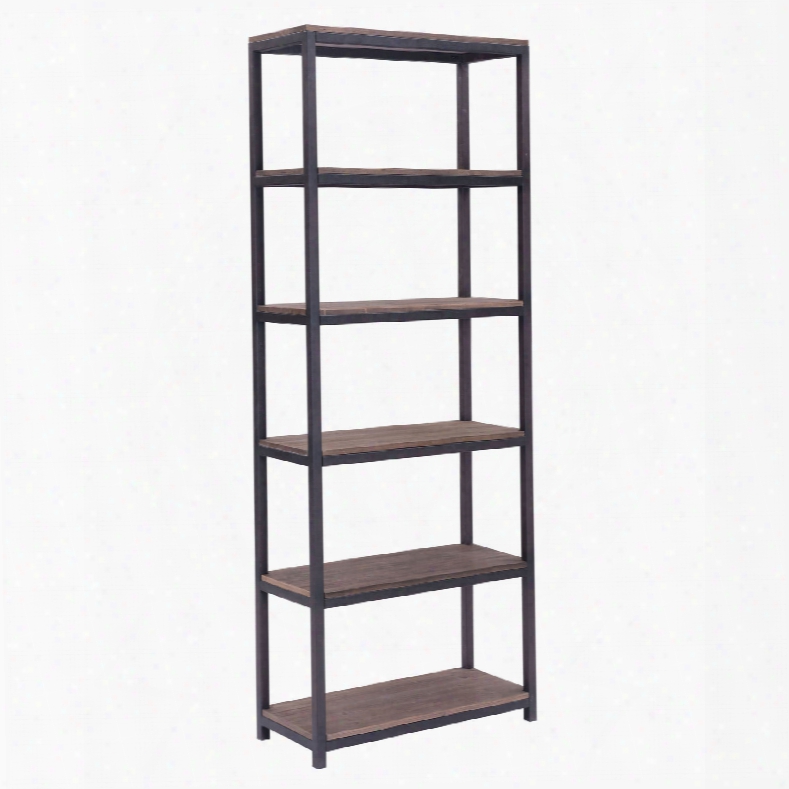 Zuo Era Mission Bay Tall 6 Level Shelf In Distressed Natural