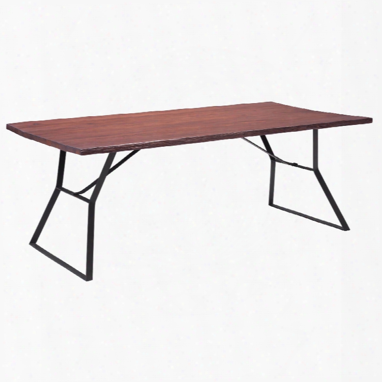 Zuo Era Omaha Dining Table In Distressed Cherry Oak